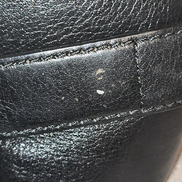 Coach Midsize Black Leather Tote Bag - Picture 15 of 16